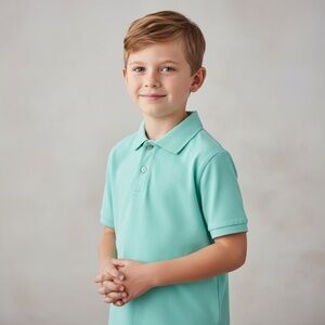 Children’s Place Boys Mint Green Polo Shirt - Classic Short Sleeve size 10-12